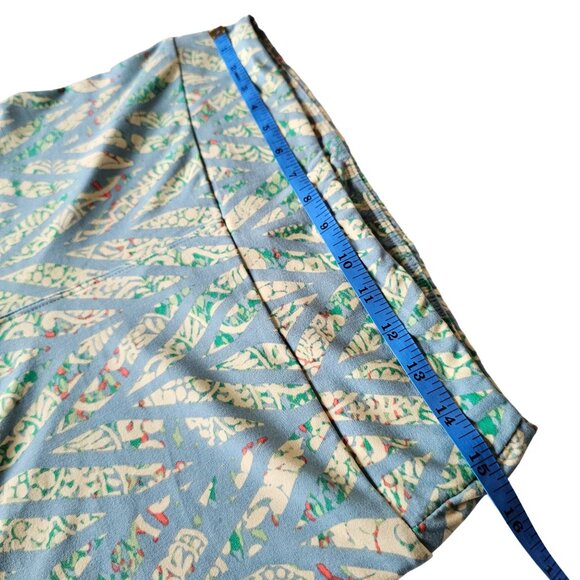 LuLaROE Blue and Yellow womens Leggings Floral Soft size Tall and Curv - Picture 3 of 6